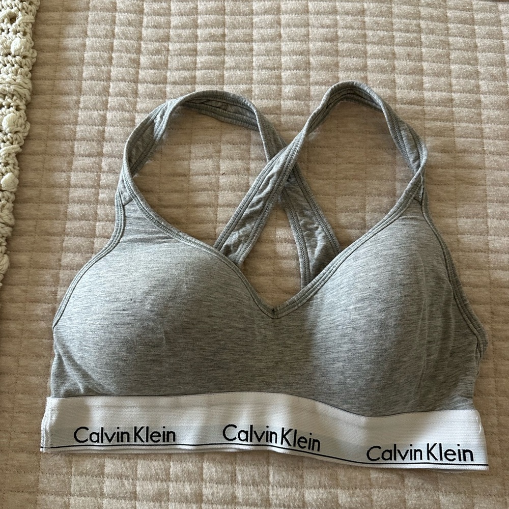 Calvin Klein Heather Gray Sports Bra